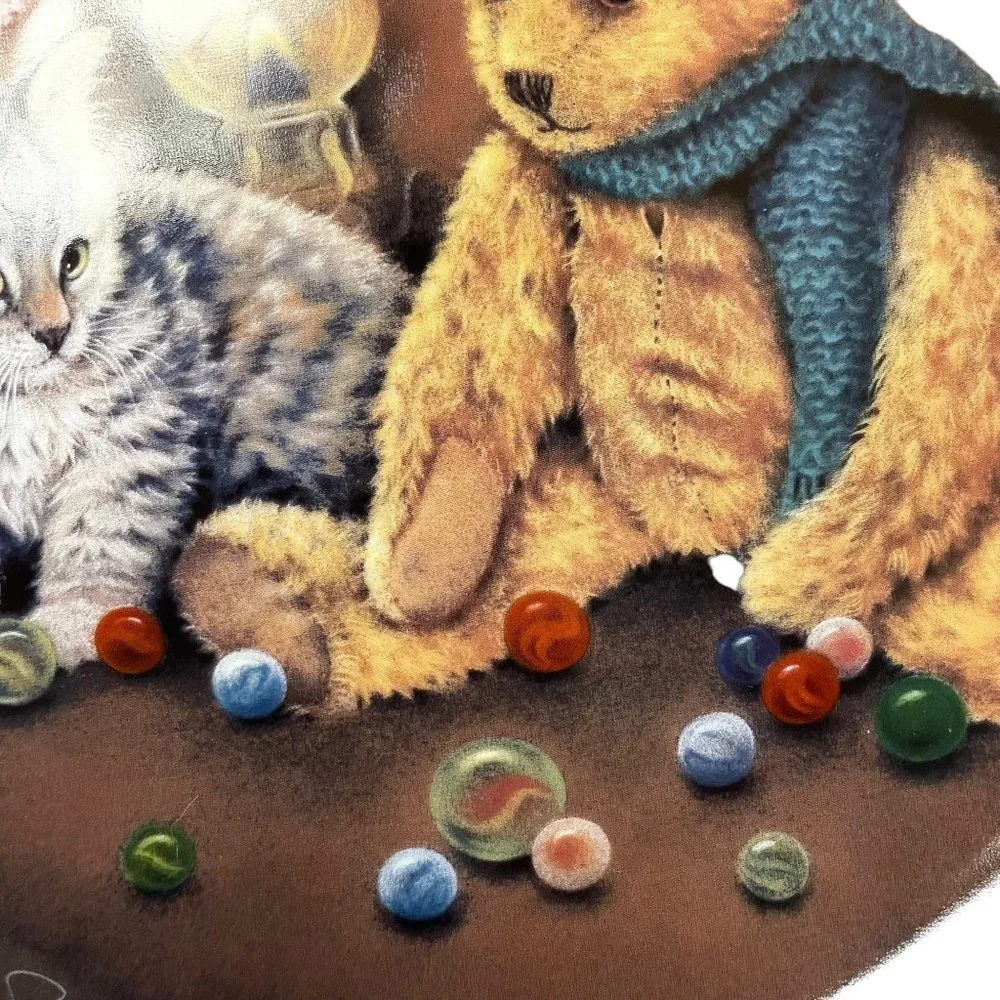 Franklin Mint Collectible Plate Cat‎ and Bear Playing Marbles 8